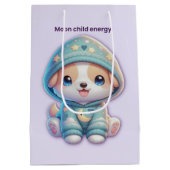 Moon Child Energy Dog Gift Bag ミディアムペーパーバッグ (裏面)
