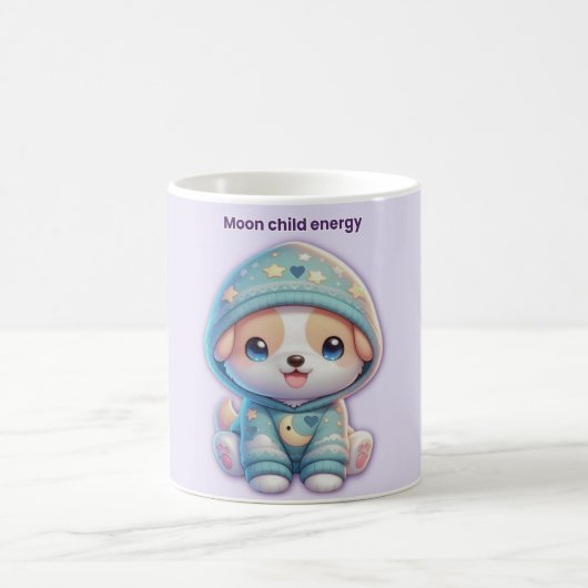 Moon Child Energy Dog Mug コーヒーマグカップ (中央)