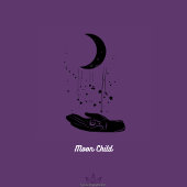 Moon Child Round Wall Clock  ラウンド壁時計