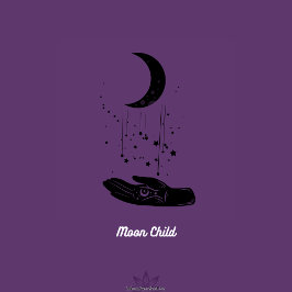 Moon Child Round Wall Clock  ラウンド壁時計