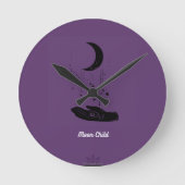 Moon Child Round Wall Clock  ラウンド壁時計 (正面)