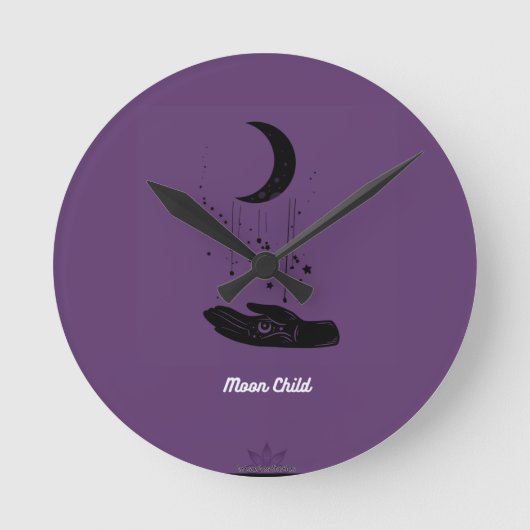 Moon Child Round Wall Clock  ラウンド壁時計 (正面)