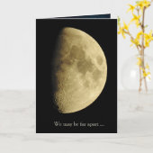 Moon Close Up Photo, Lonely without You カード (黄色い花)