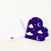 Moon Clouds and Stars Spiral Notebook ノートブック (内部)