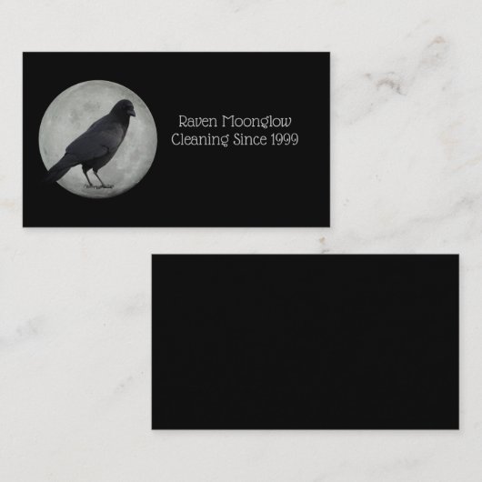 Moon Crow Standard、3.5インチx 2.0インチ名刺 名刺 (正面/裏面)