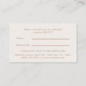 Moon Crystal Energy Healer Salon Beige 紹介カード (裏面)