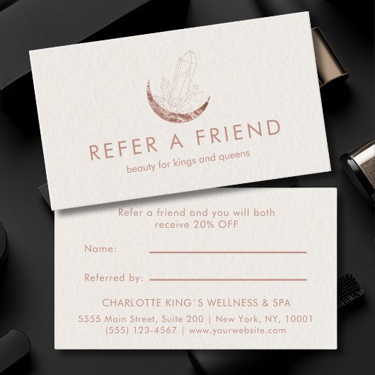 Moon Crystal Energy Healer Salon Beige 紹介カード