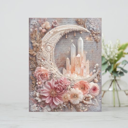 Moon Crystals Junk Journal Scrapbook Paper (スタンド正面)