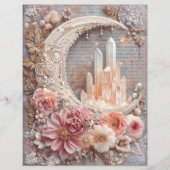 Moon Crystals Junk Journal Scrapbook Paper (正面)