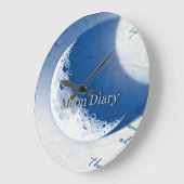 Moon Diary ラージ壁時計 (傾斜)