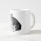 Moon-Dot Corgi Sips ジャンボコーヒーマグカップ (正面右)