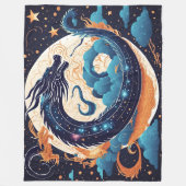 moon dragon blanket フリースブランケット (正面)