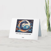 moon dragon greeting card サンキューカード (裏面)