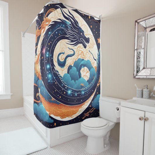 moon dragon shower curtain シャワーカーテン (インサイチュ)