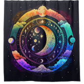 Moon Dreams Shower Curtain シャワーカーテン (正面)