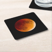 Moon Eclipse Blood Moon | Mendota Heights スクエアペーパーコースター (アングル)