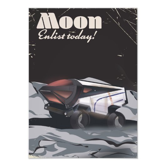 Moon - "Enlist Today" Sci-fiポスター フォトプリント (正面)