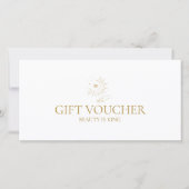 Moon Eye Hand Stars Salon White Gift Certificate (正面)