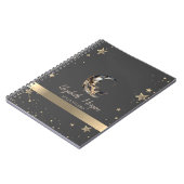 Moon Feather Gold Stars Yoga Studio ノートブック (左側)