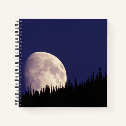 Moon & Forest | グレイシャー国立公園 モンタナ州 ノートブック (正面)