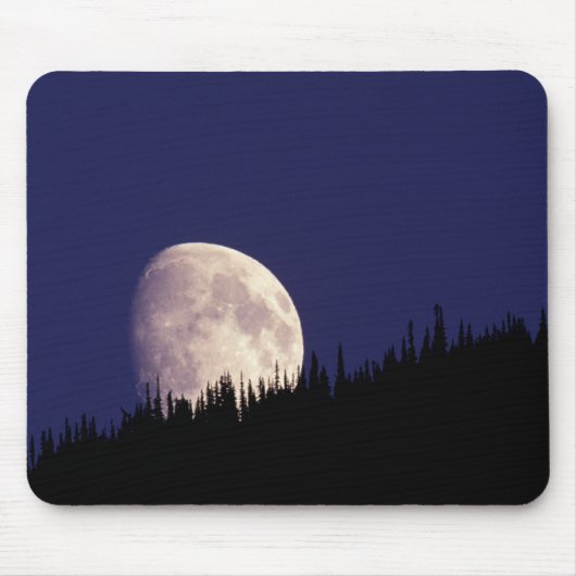Moon & Forest | グレイシャー国立公園 モンタナ州 マウスパッド (正面)