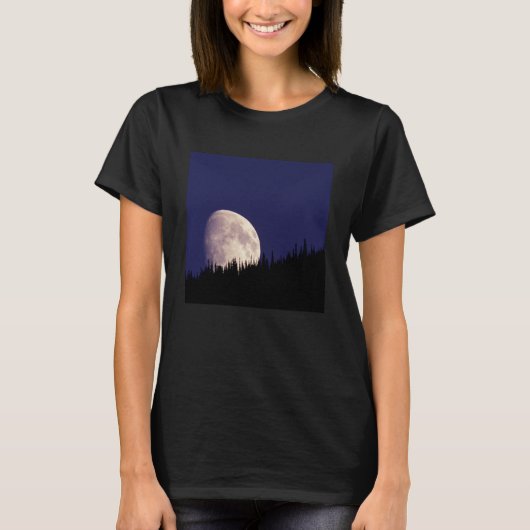 Moon & Forest | グレイシャー国立公園 モンタナ州 Tシャツ (正面)