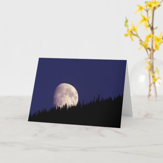 Moon & Forest | Glacier National Park Montana カード (黄色い花)