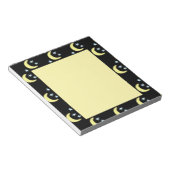 Moon Glowメモ帳（黒とソフトイエロー） ノートパッド (アングル)