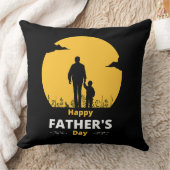 Moon Glow Father Son Grassy Walk クッション (ブランケット)
