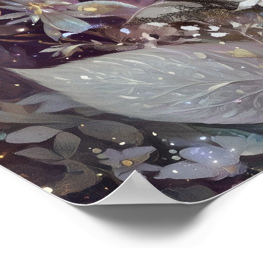 Moon Goddess Black Fantasy Art Black Queen ポスター (角)