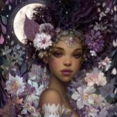 Moon Goddess Black Fantasy Art Black Queen ポスター