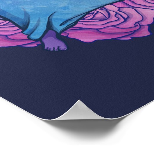 Moon Goddess Magick Crystal MoonChild Art ポスター (角)