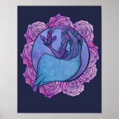 Moon Goddess Magick Crystal MoonChild Art ポスター (正面)