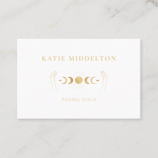 Moon Hands Yoga  Reiki Wellness Visitenkarte 名刺 (正面)