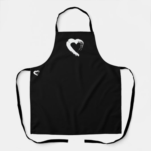 Moon Heart All-Over Print Apron エプロン (正面)