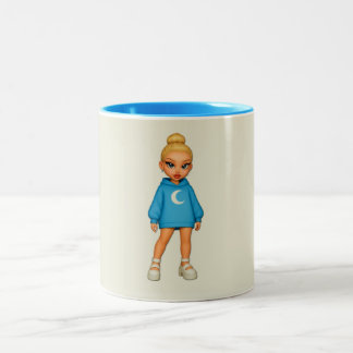 Moon Hoodie Fashion Doll Mug ツートーンマグカップ