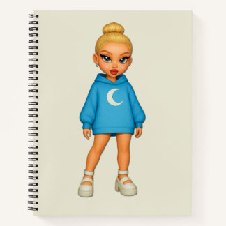 Moon Hoodie Fashion Doll Notebook ノートブック