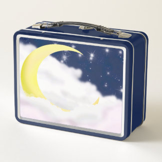 Moon In Soft Clouds Metal Lunchbox メタルランチボックス
