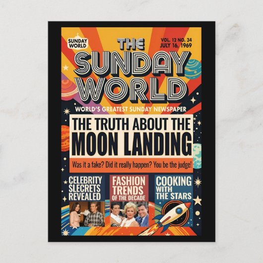Moon Landing, 1969, ポストカード (正面)