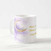 Moon & Lavender Mother's Day Mug Gift for Mom コーヒーマグカップ (正面左)
