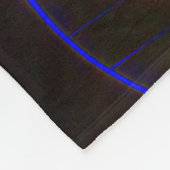 Moon light sky over the the Newcastle Tyne river フリースブランケット (角)