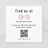 Moon Logo Candle名刺 スクエア名刺 (裏面)