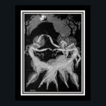 "Moon Madness" Art Deco Print ca. 1922 ポスター<br><div class="desc">"Moon Madness" Art Deco Print by Aleksander Rzewuski ca. 1922</div>