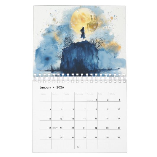 Moon Magic Calendar カレンダー (1月 2026)