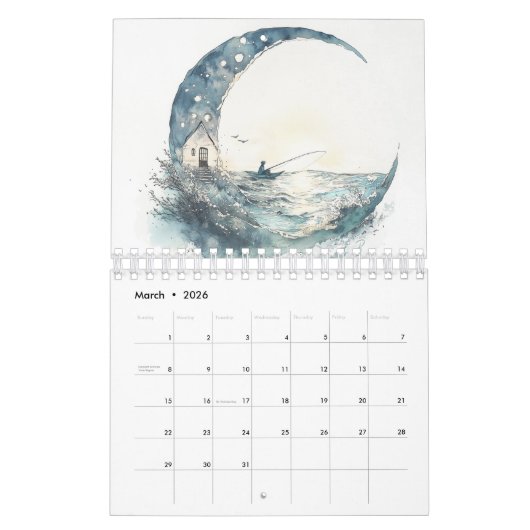Moon Magic Calendar カレンダー (3月 2026)