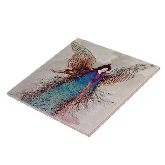 “Moon Maiden” Fairy Art by Warwick Goble タイル (側面)