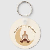 Moon Meditation – Celestial Wellness  キーホルダー (正面)