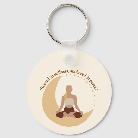 Moon Meditation – Celestial Wellness  キーホルダー (正面)