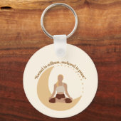 Moon Meditation – Celestial Wellness  キーホルダー (正面)