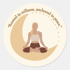 Moon Meditation – Celestial Wellness  ラウンドシール